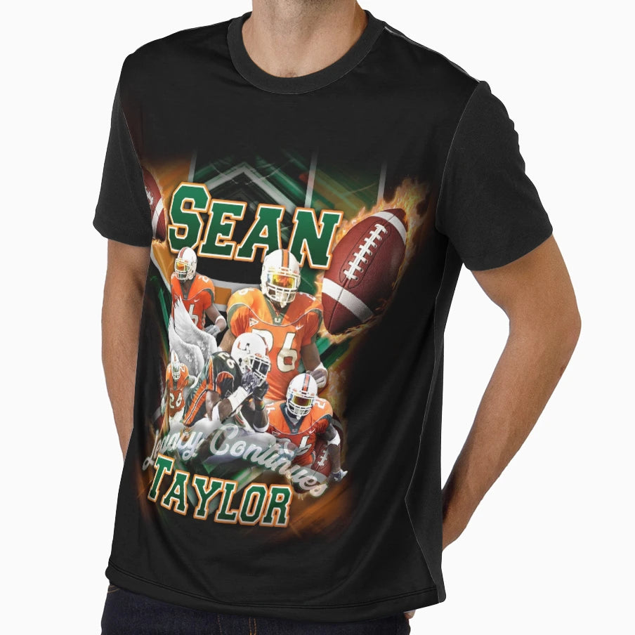Um Sean Taylor T-Shirt - Casual Everyday Wear Men Women - T-Shirt, Sweatshirt, Hoodie