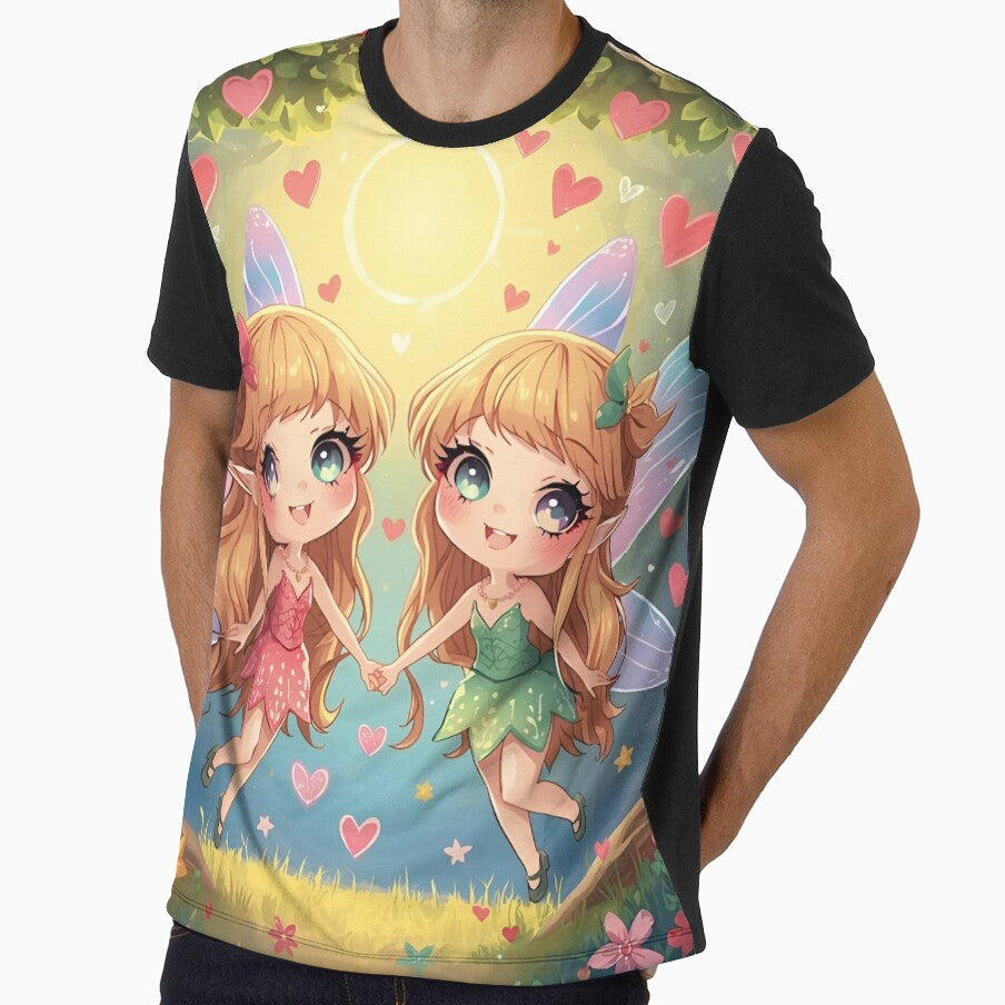 Dancing Fairy Twins by SimonsDesignArt - Adult & Kids T-Shirts, Sweatshirts & Hoodies apparel design preview 1