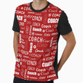 Coach Red T-Shirt - Graphic Print for Adults - T-Shirt, Sweatshirt, Hoodie