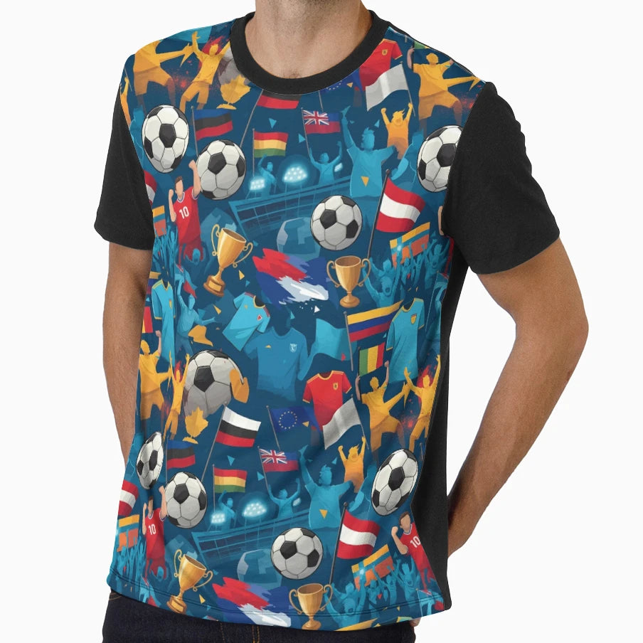 European Soccer Passion T-Shirt - Graphic Print Unisex - T-Shirt, Sweatshirt, Hoodie