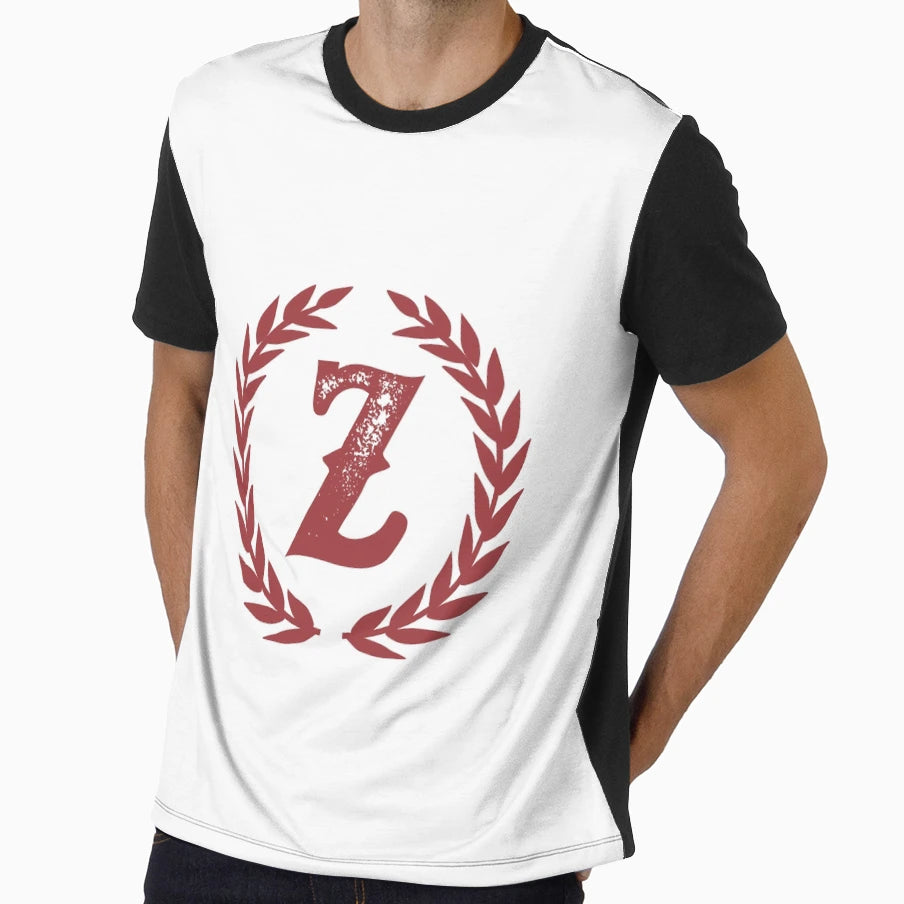 Rustic Red Monogram Letter Z T-Shirt - Streetwear Style Unisex - T-Shirt, Sweatshirt, Hoodie