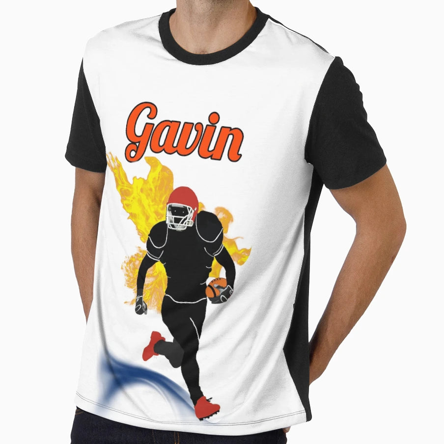 Gavin American Football Champion T-Shirt - Novelty Apparel for Adults - T-Shirt, Sweatshirt, Hoodie