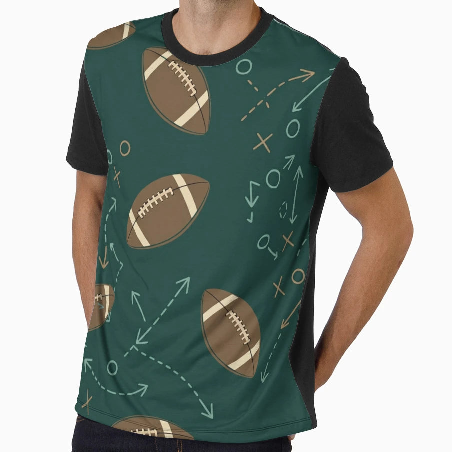 Football Elements T-Shirt - Trendy Graphic for Adults - T-Shirt, Sweatshirt, Hoodie