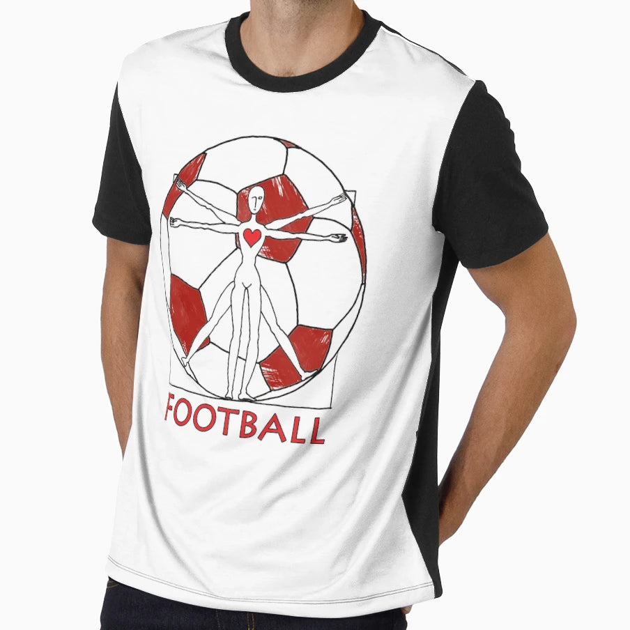 Football T-Shirt - Minimalist Print Men Women - T-Shirt, Sweatshirt, Hoodie