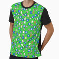 Cartoon Footballs Blue Shirts Fans T-Shirt - Streetwear Style Unisex - T-Shirt, Sweatshirt, Hoodie