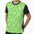 Cartoon Footballs Green Shirts Fans T-Shirt - Graphic Print Unisex - T-Shirt, Sweatshirt, Hoodie