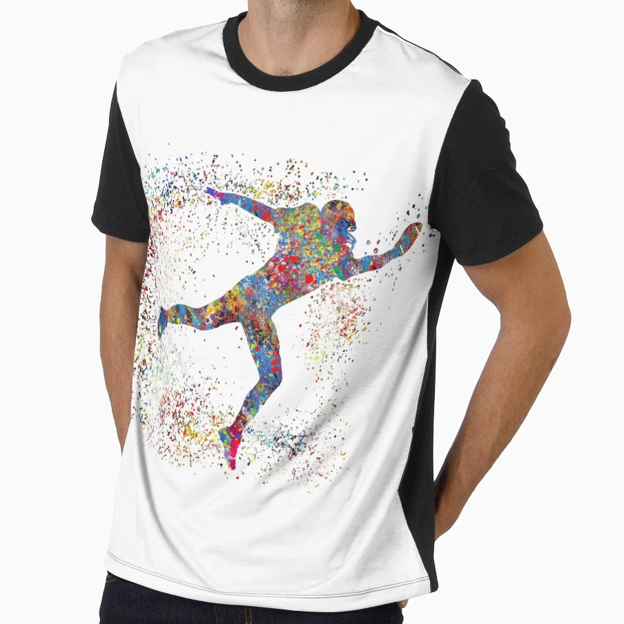 American Football Player Watercolor T-Shirt - Aesthetic Graphic Unisex - T-Shirt, Sweatshirt, Hoodie