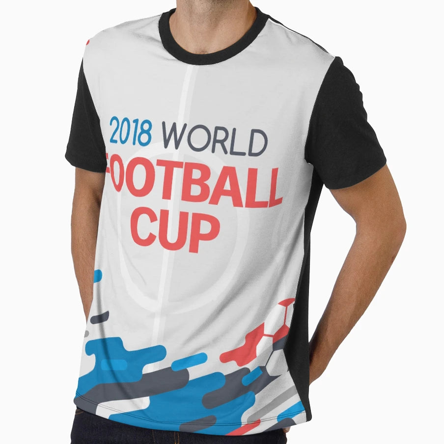World Football Cup Background T-Shirt - Fun Novelty Design Men Women - T-Shirt, Sweatshirt, Hoodie