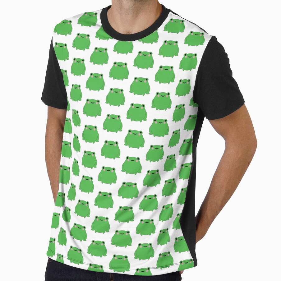 Lil Frog Repeating White Background by - Adult & Kids T-Shirts, Sweatshirts & Hoodies apparel design preview 1