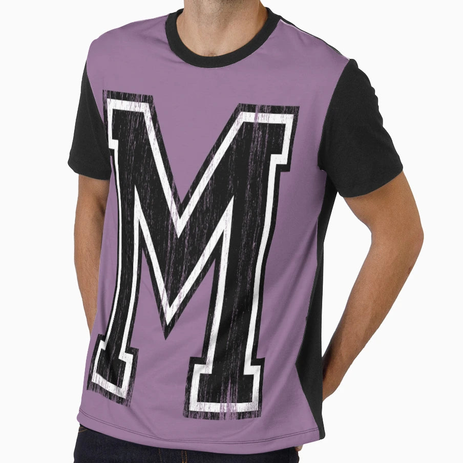 Big Varsity Letter M T-Shirt - Minimalist Print for Adults - T-Shirt, Sweatshirt, Hoodie
