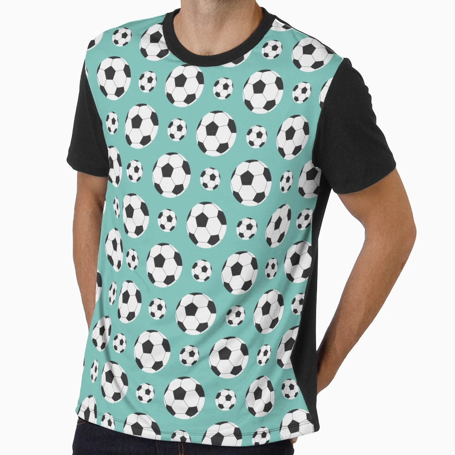 Football Pattern T-Shirt - Graphic Print for Adults - T-Shirt, Sweatshirt, Hoodie