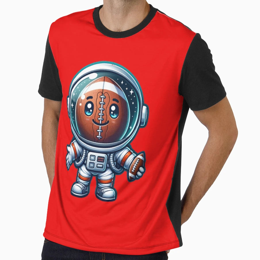Astronaut Series American Football T-Shirt - Graphic Print Unisex - T-Shirt, Sweatshirt, Hoodie