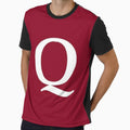 Letter Q Maroon T-Shirt - Streetwear Style Men Women - T-Shirt, Sweatshirt, Hoodie