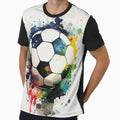Football Watercolour Art Soccer T-Shirt - Casual Everyday Wear Men Women - T-Shirt, Sweatshirt, Hoodie
