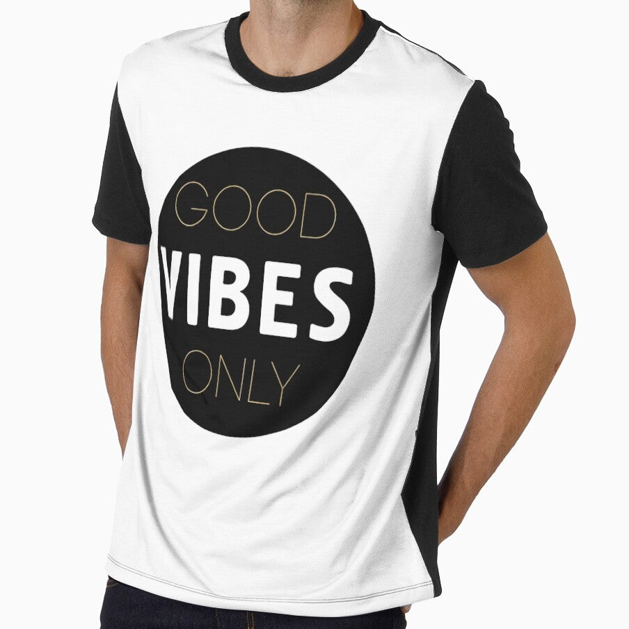 GOOD VIBES ONLY positive quote by deificusArt - Adult & Kids T-Shirts, Sweatshirts & Hoodies apparel design preview 1
