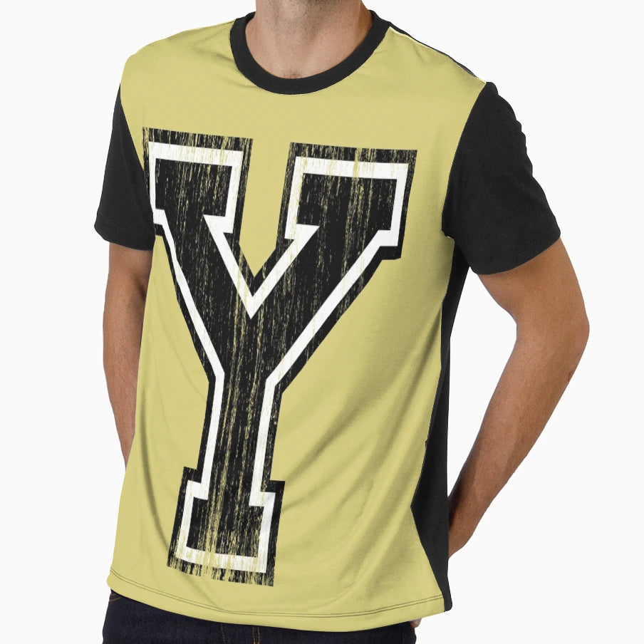Big Varsity Letter Y T-Shirt - Trendy Graphic Men Women - T-Shirt, Sweatshirt, Hoodie