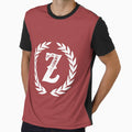 Rustic Red Monogram Letter Z T-Shirt - Streetwear Style for Adults - T-Shirt, Sweatshirt, Hoodie