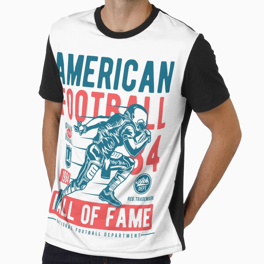 American Football Hall Fame T-Shirt - Aesthetic Graphic for Adults - T-Shirt, Sweatshirt, Hoodie