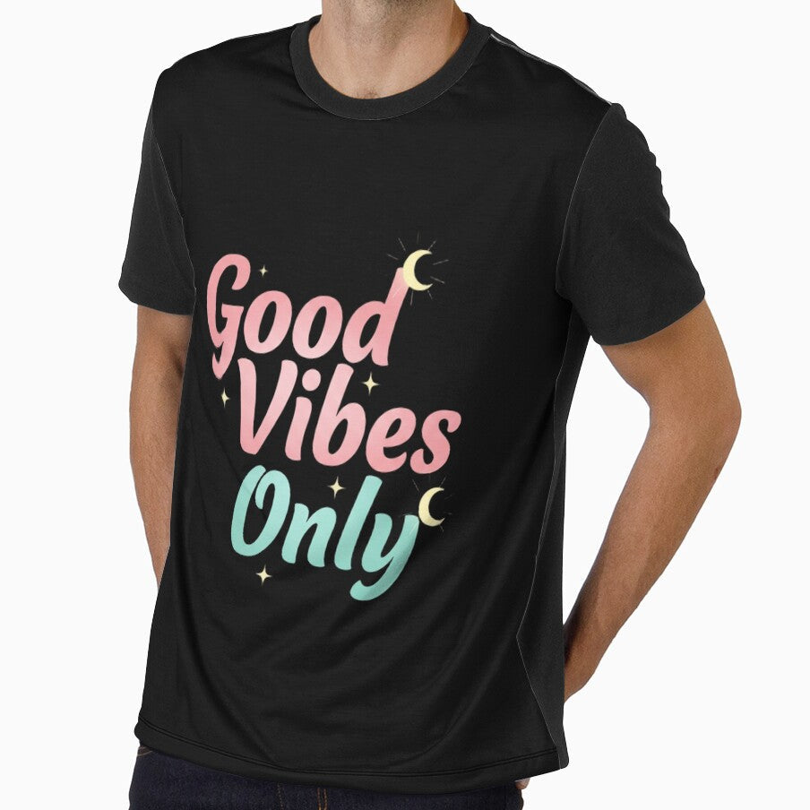 Good Vibes Only Positive Energy Design by ToonyTeez - Adult & Kids T-Shirts, Sweatshirts & Hoodies apparel design preview 1
