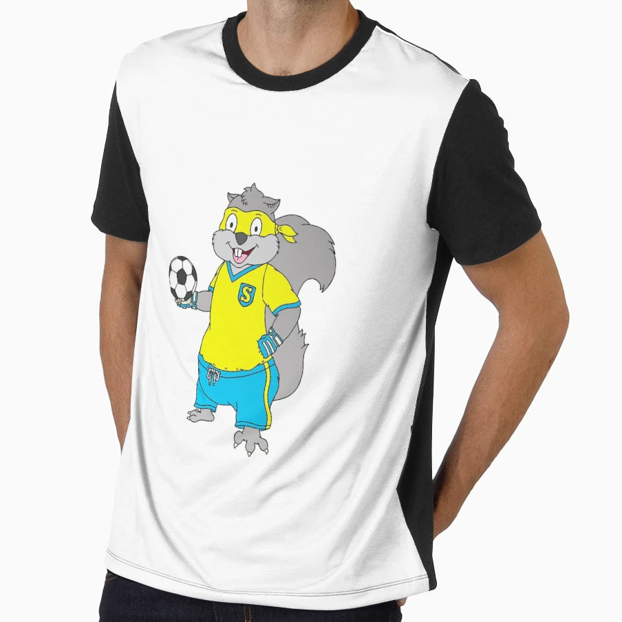Superhero Footballing Squirrel T-Shirt - Streetwear Style for Adults - T-Shirt, Sweatshirt, Hoodie
