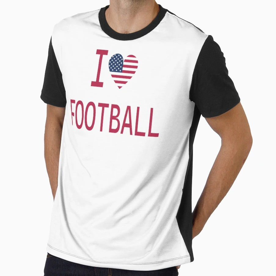 I Love Football T-Shirt - Streetwear Style Men Women - T-Shirt, Sweatshirt, Hoodie
