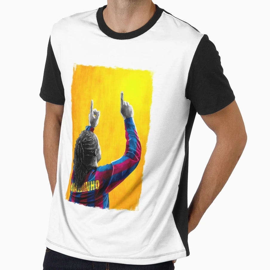 Ronaldinho Ga Cho Barcelona Brazil T-Shirt - Unique Graphic Men Women - T-Shirt, Sweatshirt, Hoodie