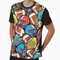 American Football Pattern T-Shirt - Trendy Graphic Men Women - T-Shirt, Sweatshirt, Hoodie