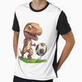T Rex Dinosaur Playing Soccer Football T-Shirt - Novelty Apparel Unisex - T-Shirt, Sweatshirt, Hoodie