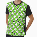Soccer Ball Pattern Green T-Shirt - Minimalist Print Men Women - T-Shirt, Sweatshirt, Hoodie