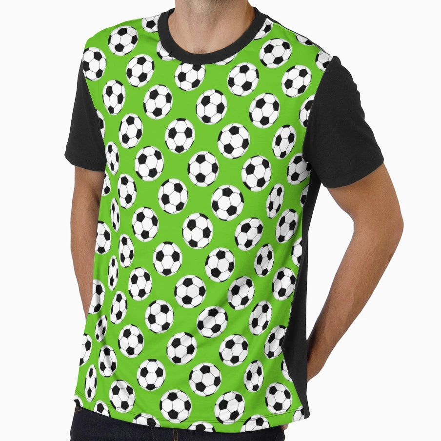 Soccer Ball Pattern Green T-Shirt - Minimalist Print Men Women - T-Shirt, Sweatshirt, Hoodie