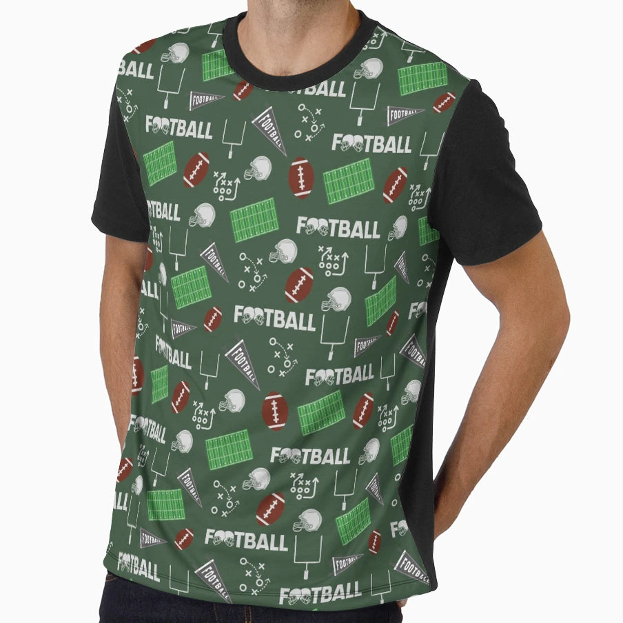 Football Fun Dark Green T-Shirt - Streetwear Style for Adults - T-Shirt, Sweatshirt, Hoodie