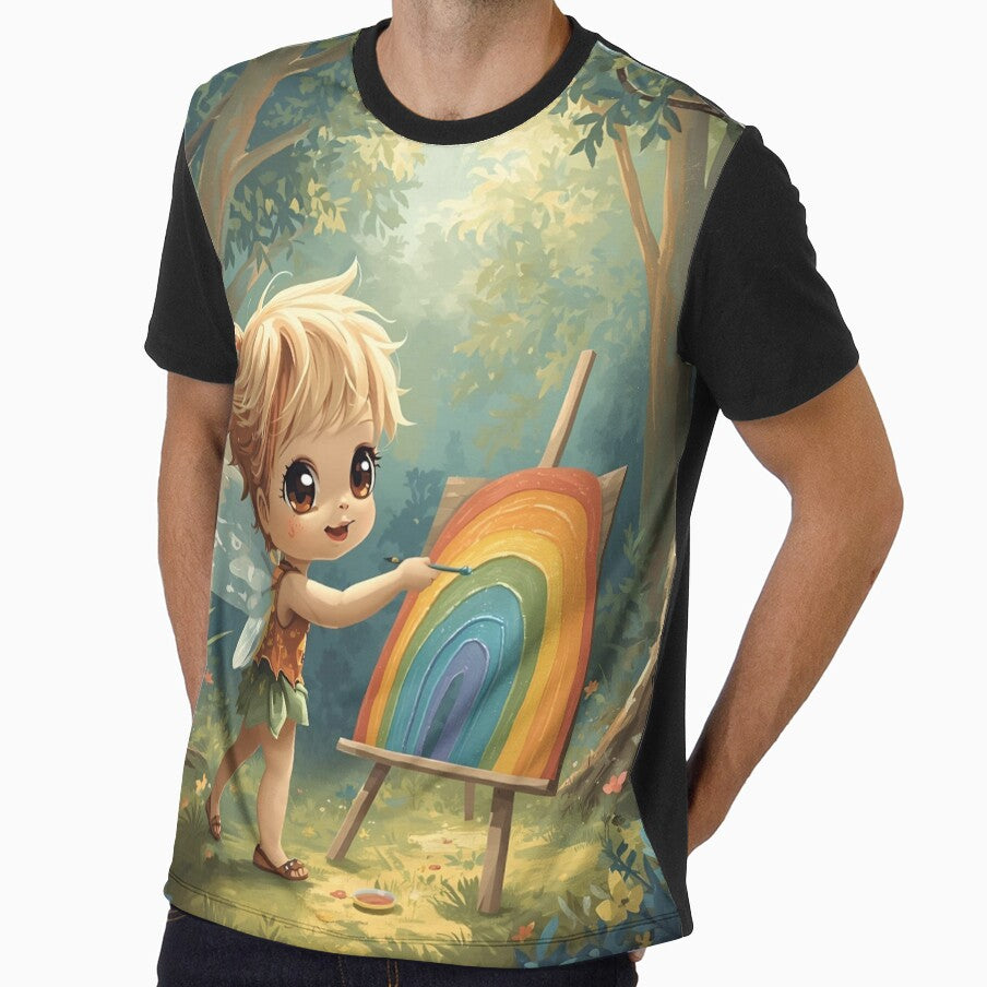 Happy tree spirit with rainbow picture by - Adult & Kids T-Shirts, Sweatshirts & Hoodies apparel design preview 1
