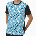 Soccer Ball Pattern Blue T-Shirt - Casual Everyday Wear Unisex - T-Shirt, Sweatshirt, Hoodie