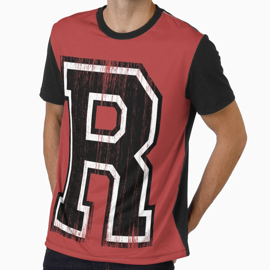 Big Varsity Letter R T-Shirt - Casual Everyday Wear Unisex - T-Shirt, Sweatshirt, Hoodie