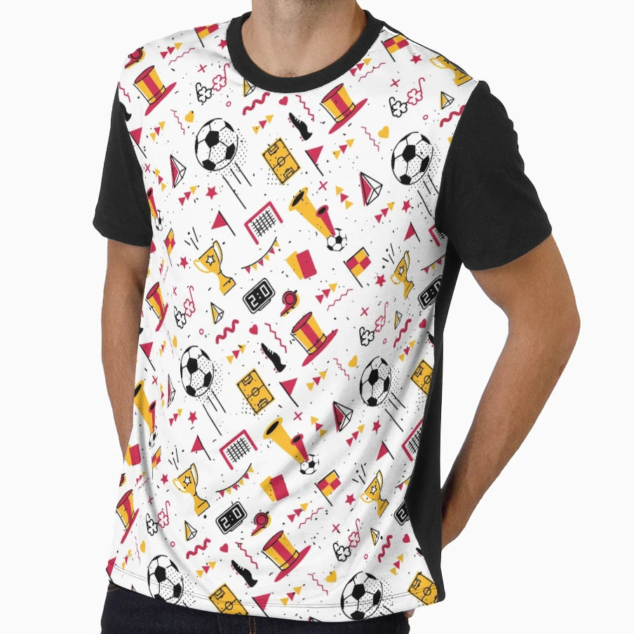 Soccer Pattern Goal Score Stadium T-Shirt - Minimalist Print Men Women - T-Shirt, Sweatshirt, Hoodie