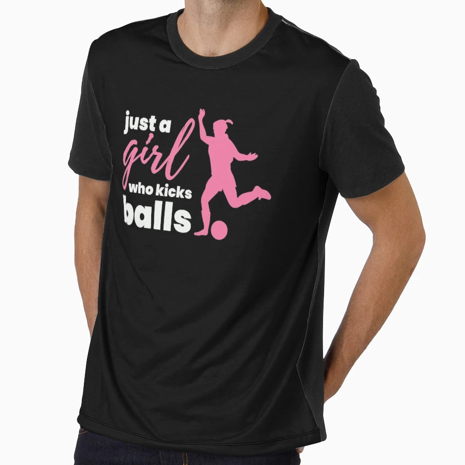 Just Who Kicks Balls Football T-Shirt - Unique Graphic Men Women - T-Shirt, Sweatshirt, Hoodie