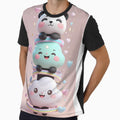 Cute Trio Kawaii Panda Strawberry Cloud Case by - Adult & Kids T-Shirts, Sweatshirts & Hoodies apparel design preview 1