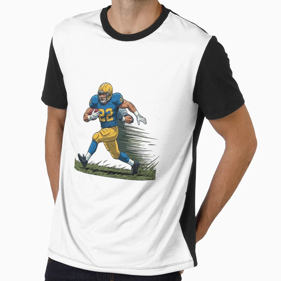 Dynamic American Football Player T-Shirt - Custom Art Print Men Women - T-Shirt, Sweatshirt, Hoodie