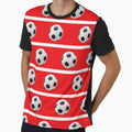 Football Red White Foot0001 T-Shirt - Casual Everyday Wear Men Women - T-Shirt, Sweatshirt, Hoodie
