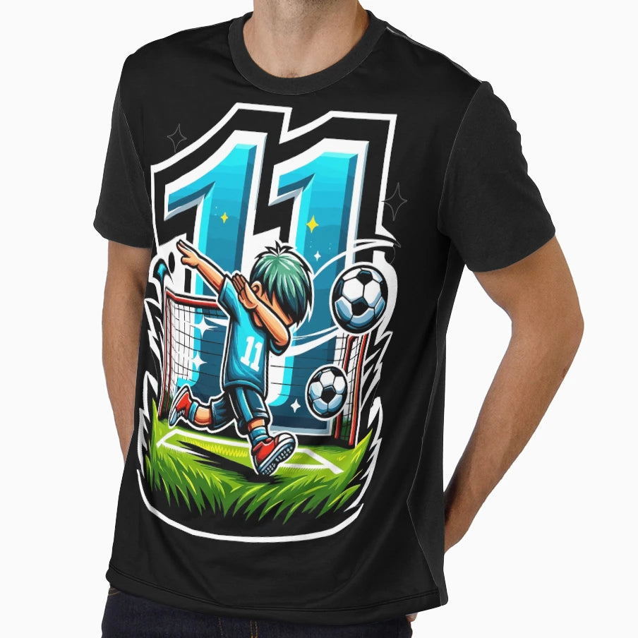 11 Year Old Young Football Birthday T-Shirt - Trendy Graphic for Adults - T-Shirt, Sweatshirt, Hoodie