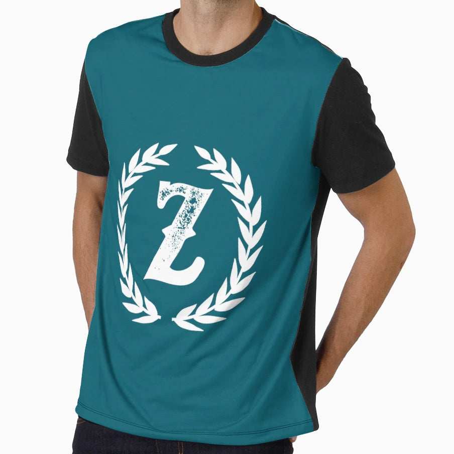 Dark Teal Monogram Letter Z T-Shirt - Streetwear Style Men Women - T-Shirt, Sweatshirt, Hoodie