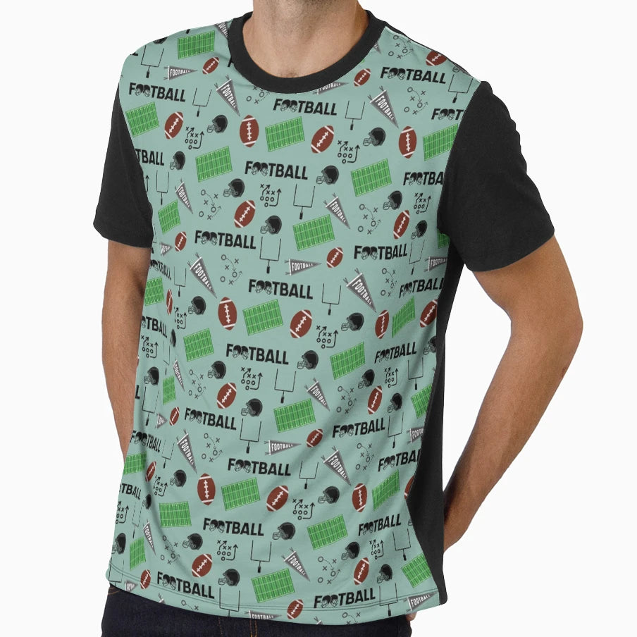 Football Fun Dark Sage Green T-Shirt - Streetwear Style Men Women - T-Shirt, Sweatshirt, Hoodie