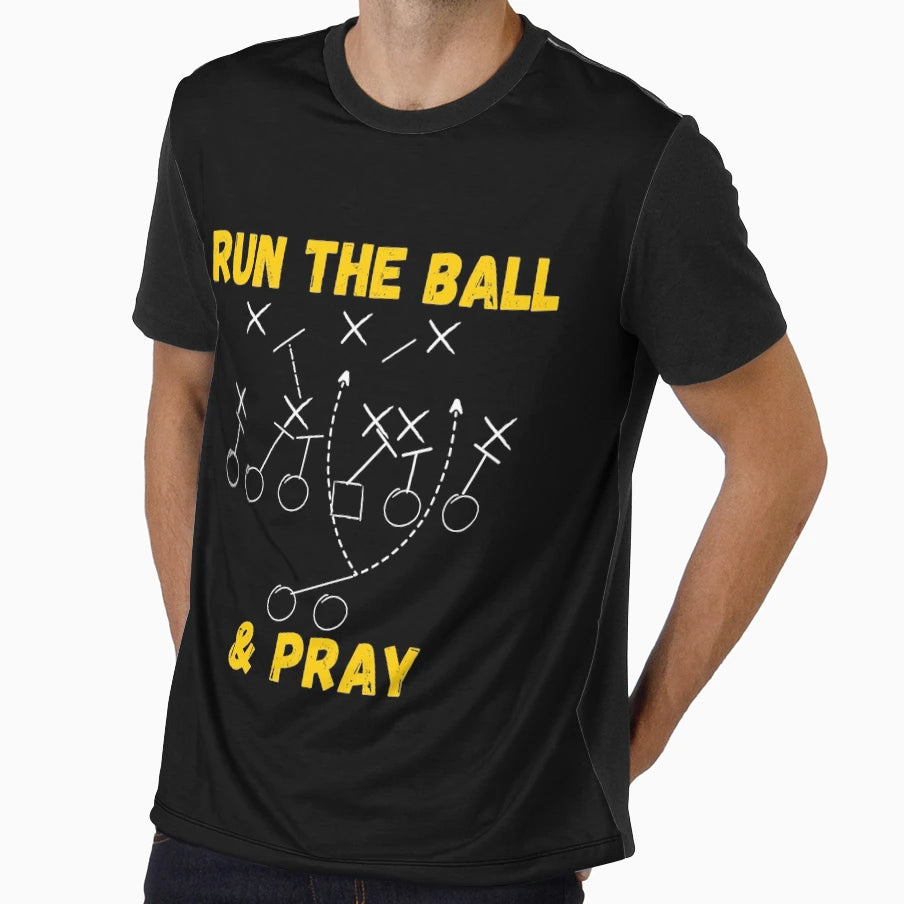 Run Ball And Pray T-Shirt - Aesthetic Graphic for Adults - T-Shirt, Sweatshirt, Hoodie