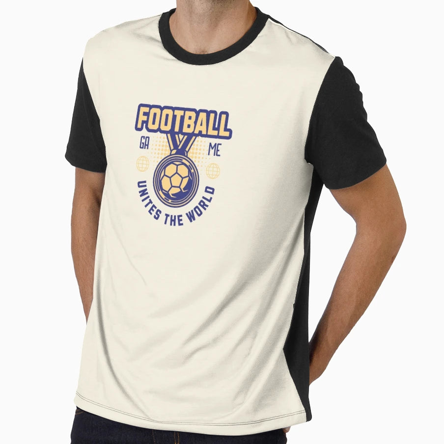 Football Unites World T-Shirt - Minimalist Print for Adults - T-Shirt, Sweatshirt, Hoodie