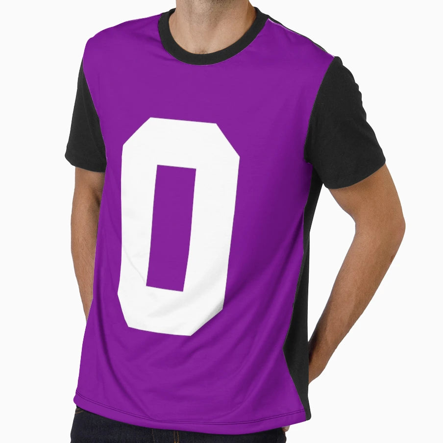 Number 0 Sports Purple T-Shirt - Trendy Graphic Men Women - T-Shirt, Sweatshirt, Hoodie