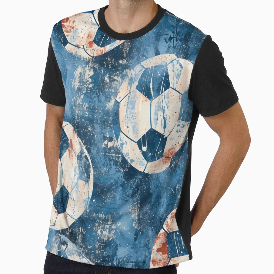 Football Bleached Pattern T-Shirt - Trendy Graphic Men Women - T-Shirt, Sweatshirt, Hoodie