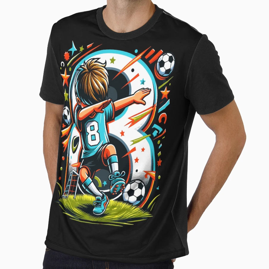 8 Year Old Young Football Birthday T-Shirt - Fun Novelty Design Unisex - T-Shirt, Sweatshirt, Hoodie