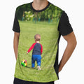 Child Plays Colorful Ball Green Lawn T-Shirt - Streetwear Style Men Women - T-Shirt, Sweatshirt, Hoodie