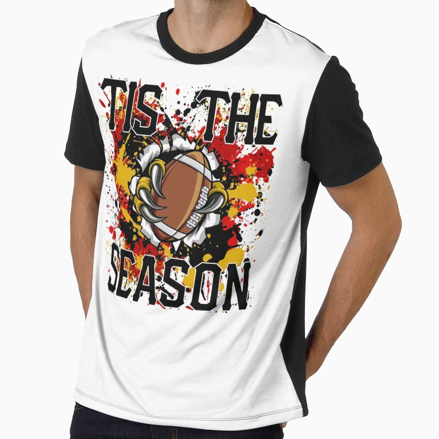 Tis Season Football Claw T-Shirt - Aesthetic Graphic Men Women - T-Shirt, Sweatshirt, Hoodie
