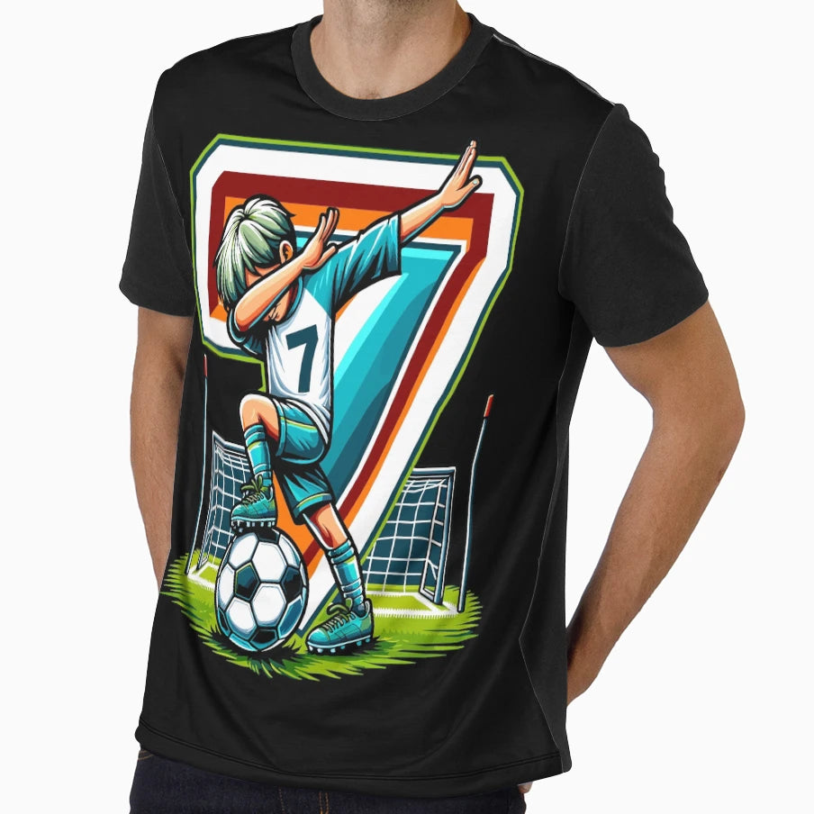 7 Year Old Soccer Birthday T-Shirt - Graphic Print for Adults - T-Shirt, Sweatshirt, Hoodie